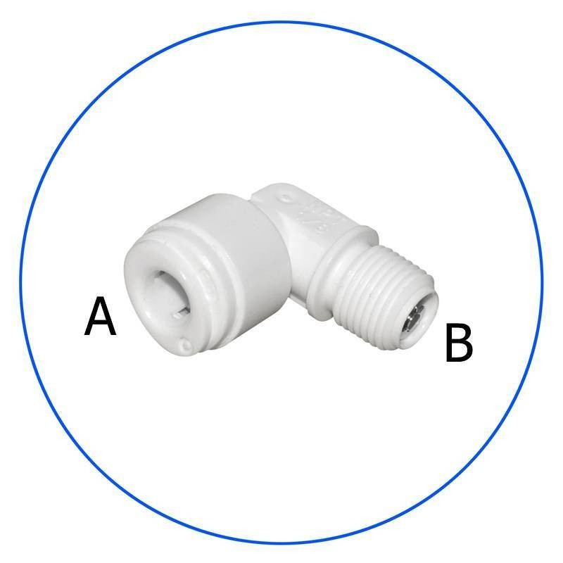 Κούμπωμα Ασφαλείας Γωνία 1/8″ σε in-line 1/4″ με Βαλβίδα Αντεπιστροφής AQ-A4ME2-CV-W