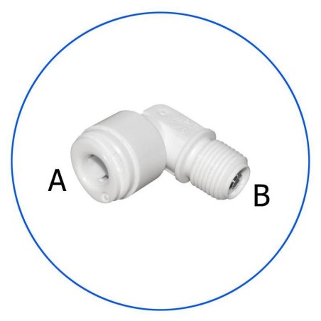 Κούμπωμα Ασφαλείας Γωνία 1/8″ σε in-line 1/4″ με Βαλβίδα Αντεπιστροφής AQ-A4ME2-CV-W