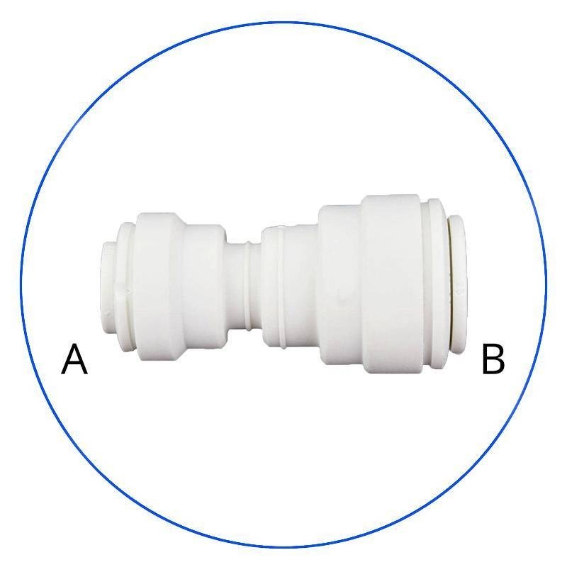 Κούμπωμα Ασφαλείας Ευθείας in-line 3/8″ – 1/4″ για Φίλτρα Νερού AQ-A5UC4-W