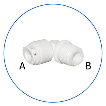 Κούμπωμα Ασφαλείας Γωνία 1/4″ σε in-line για Φίλτρα Νερού A4ME5-W
