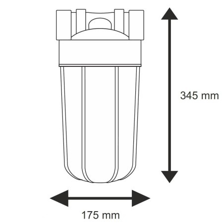 Aqua Filter BB10ST Σύστημα Φίλτρου Big Blue 10″ με Παροχή 1″