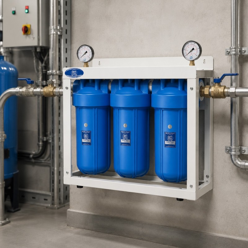 Aqua Filter HHBB10B whole house triple filter housing