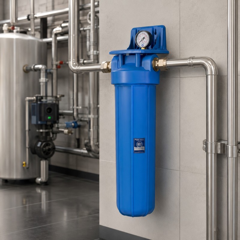 Filter Housing with Pressure Gauge