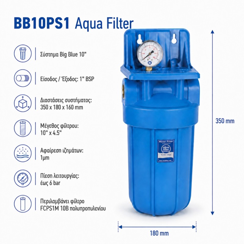 Aqua Filter BB10PS1 1 inch Big Blue