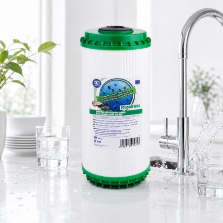 Aqua Filter FCCBKDF10BB GAC KDF cartridge 10x4.5