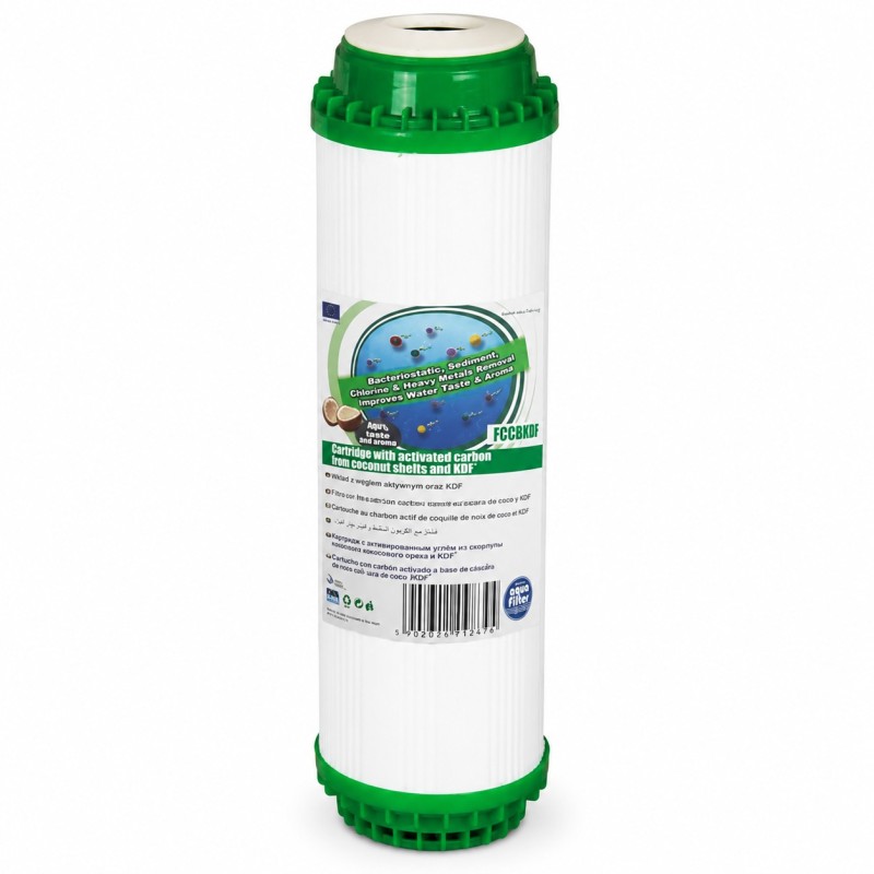 Aqua Filter FCCBKDF φίλτρο ενεργού άνθρακα GAC και KDF 10 ιντσών