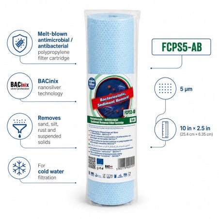 Ανταλλακτικό φίλτρο sediment 10 x 2.5 Aqua Filter FCPS5-AB