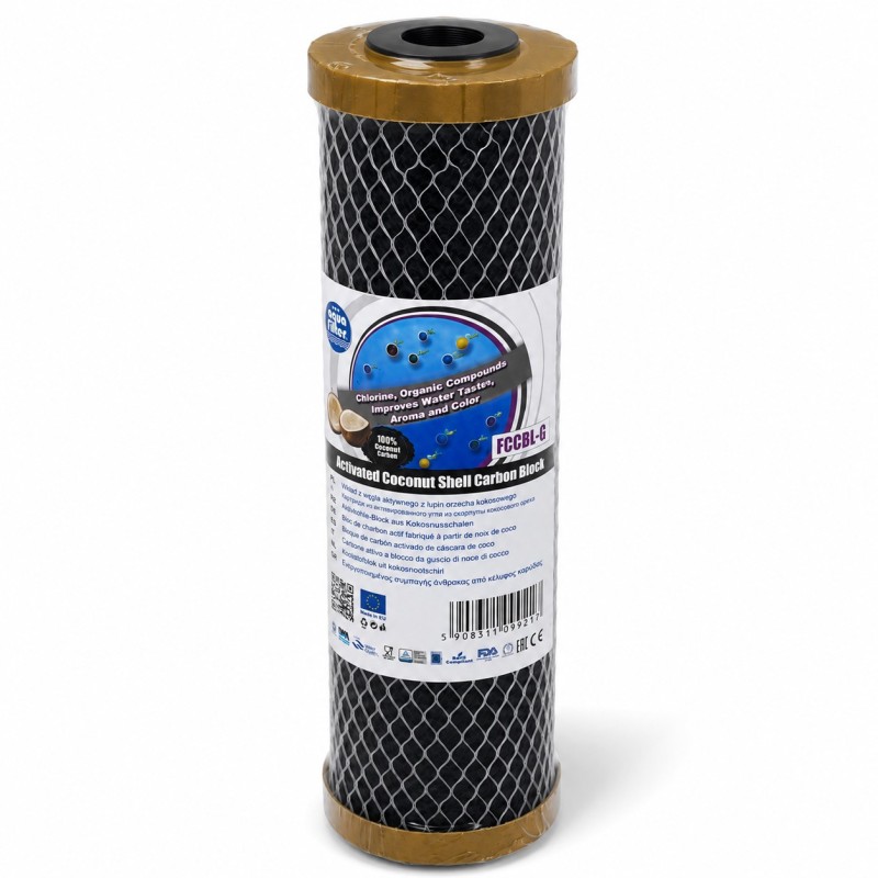 Carbon Block φίλτρο νερού Aqua Filter FCCBL-G από ενεργό άνθρακα καρύδας