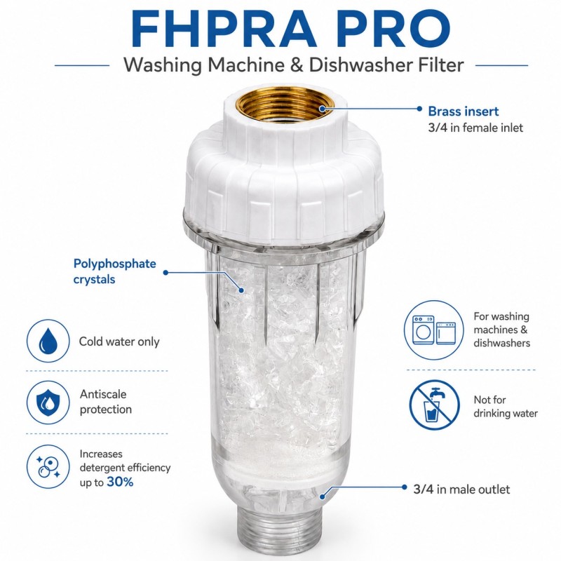 Aqua Filter FHPRA PRO Αποσκληρυντής Νερού για Πλυντήρια Πιάτων & Ρούχων