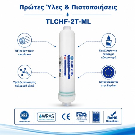 Αqua Filter TLCHF-2T ultrafiltration membrane 1/4 inch