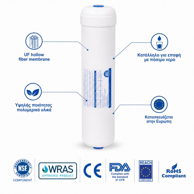 Μεμβράνη Ultrafiltration Aqua Filter TLCHF-FP για φίλτρα νερού