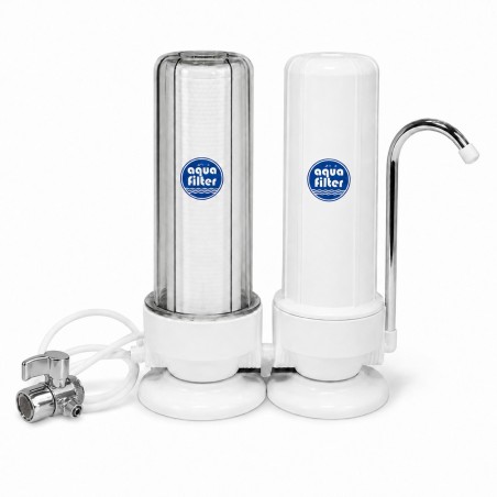 Aqua Filter FHCTF2 διπλή φιλτροθήκη άνω πάγκου FCPS20 FCCBL