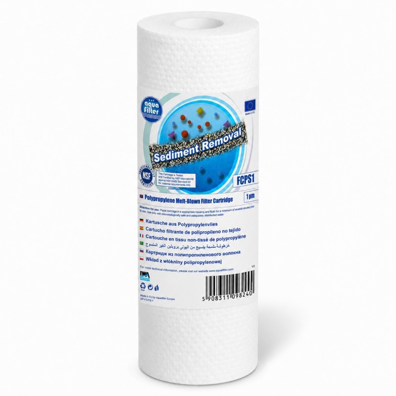Aqua Filter FCPS1x4 Σετ 4 Φίλτρα Πολυπροπυλενίου Sediment 10″ 1 Micron