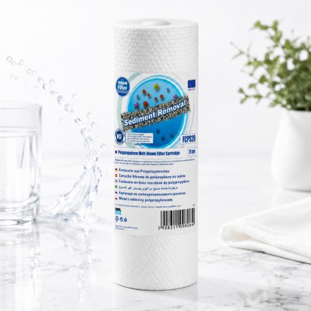 Aqua Filter FCPS20x4 Σετ 4 Φίλτρα Πολυπροπυλενίου Sediment 10″ 20 Micron