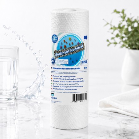 Aqua Filter FCPS50x4 Σετ 4 Φίλτρα Πολυπροπυλενίου Sediment 10″ 50 Micron