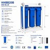 Τριπλή φιλτροθήκη νερού Big Blue 20x4.5 με μεταλλική βάση