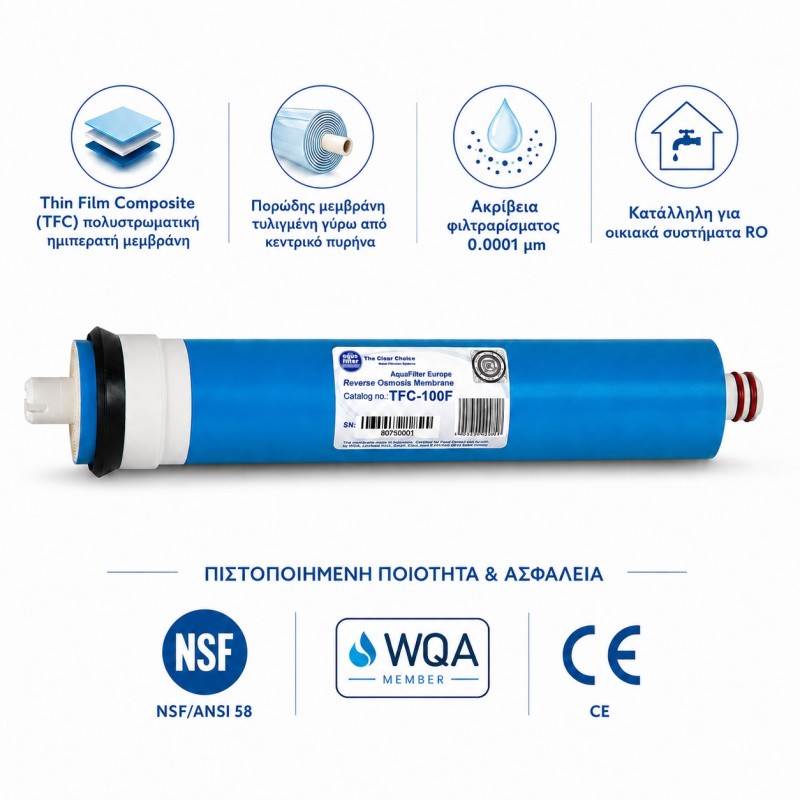 Aqua Filter TFC-100F reverse osmosis membrane