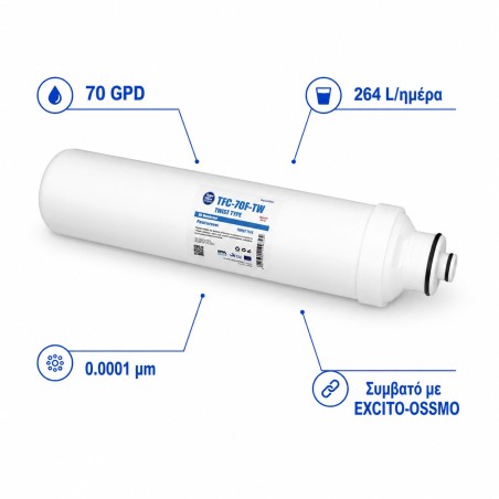 Μεμβράνη RO TWIST Aqua Filter 70 GPD