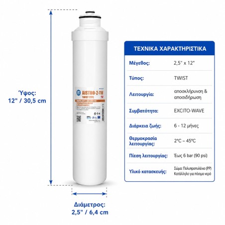 Φίλτρο με ρητίνη ανταλλαγής ιόντων TWIST