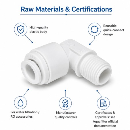 Aqua Filter elbow connector AQ-A4ME2-W
