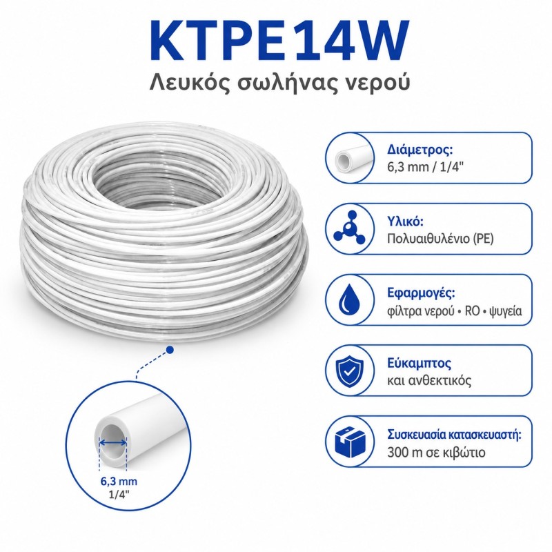 Aqua Filter KTPE14W White Water Tube