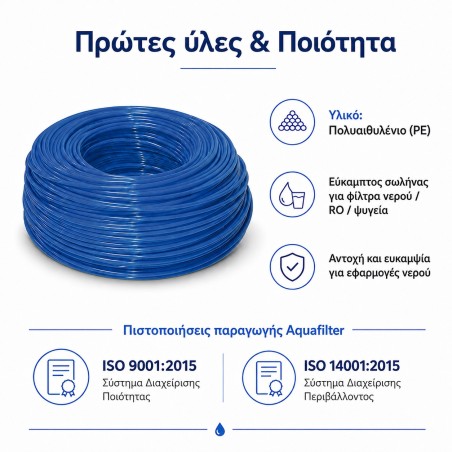 Μπλε σωλήνας 1/4″ για φίλτρα νερού