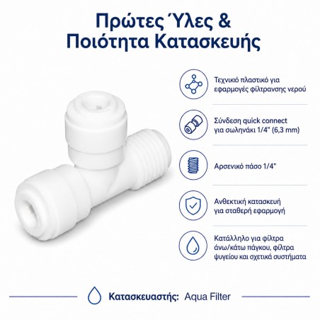 AQ-A4MT4-W σύνδεσμος με αρσενικό πάσο 1/4″