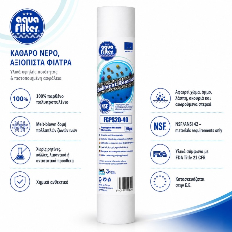 Ανταλλακτικό φίλτρο FCPS20-40 40″ από πολυπροπυλένιο