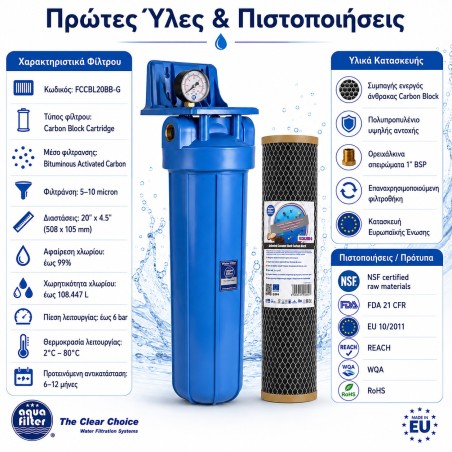 Big Blue 20″ Ενεργού Άνθρακα BB20BLG | Aqua Filter